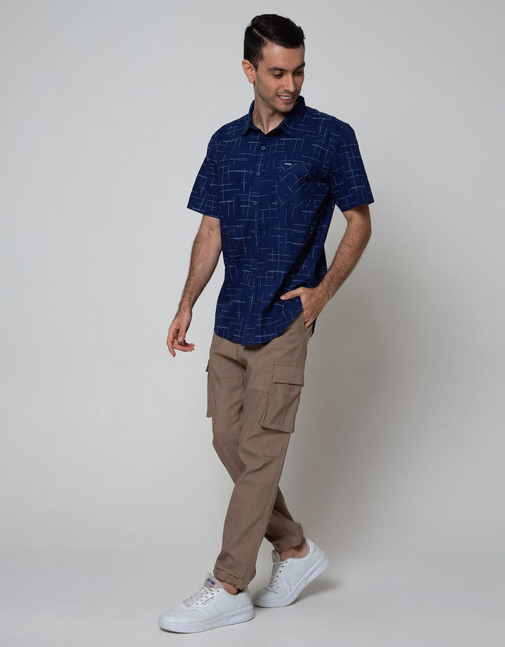Nevada Short Sleeve Shirt Print Garis