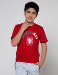 Marvel Spiderman Print Splash Logo Short Sleeve T-Shirt