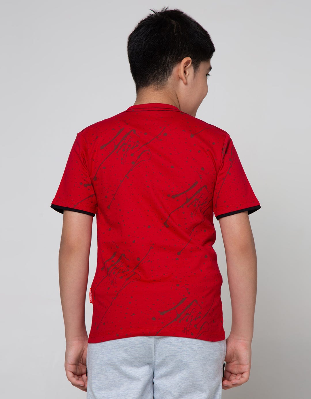 Marvel Spiderman Print Splash Logo Short Sleeve T-Shirt