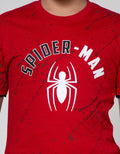 Marvel Spiderman Print Splash Logo Short Sleeve T-Shirt