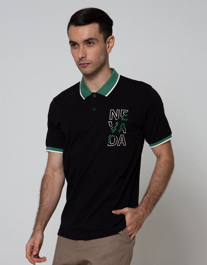 Nevada Short Sleeve Polo Shirt Jersey Contrast Collar Color