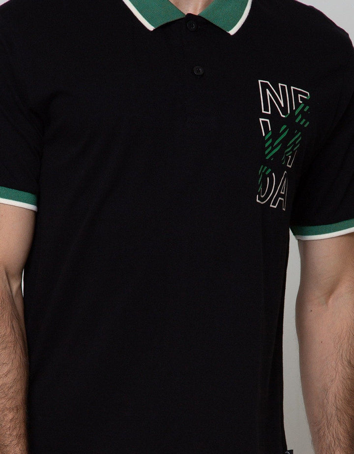 Nevada Short Sleeve Polo Shirt Jersey Contrast Collar Color