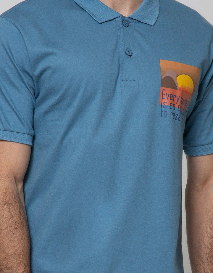 Nevada Short Sleeve Polo Shirt Jersey Print