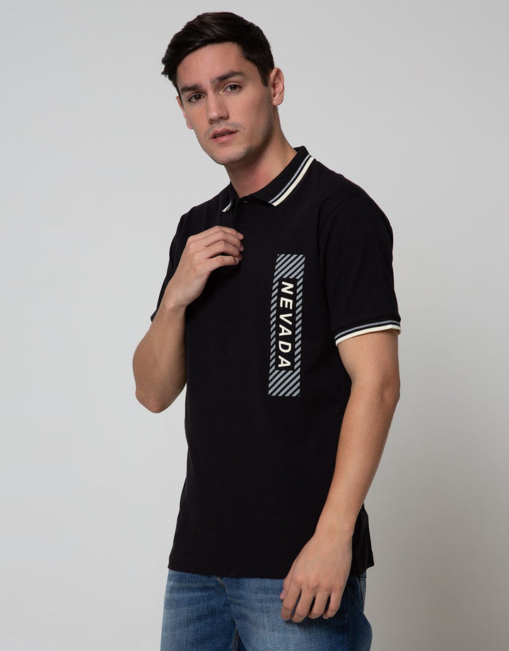 Nevada Short Sleeve Polo Shirt Jersey Print