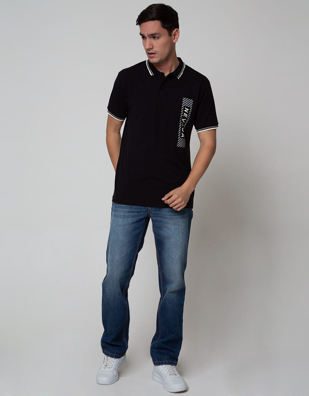 Nevada Short Sleeve Polo Shirt Jersey Print