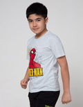Marvel Spiderman Logo Tulisan Short Sleeve T-Shirt