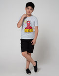 Marvel Spiderman Logo Tulisan Short Sleeve T-Shirt