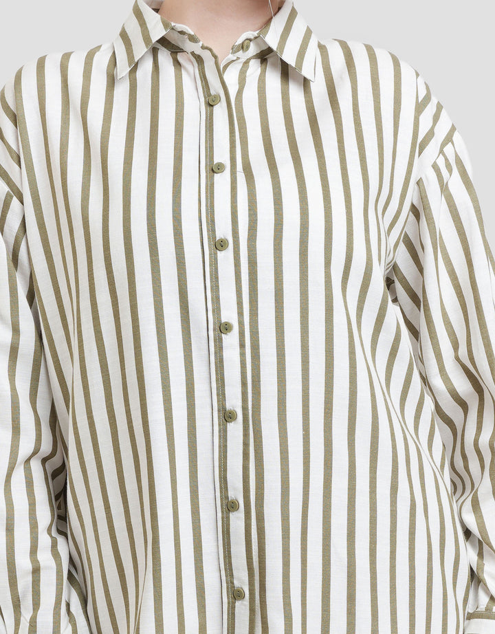 Nevada Stripe Kemeja Oversize Wanita