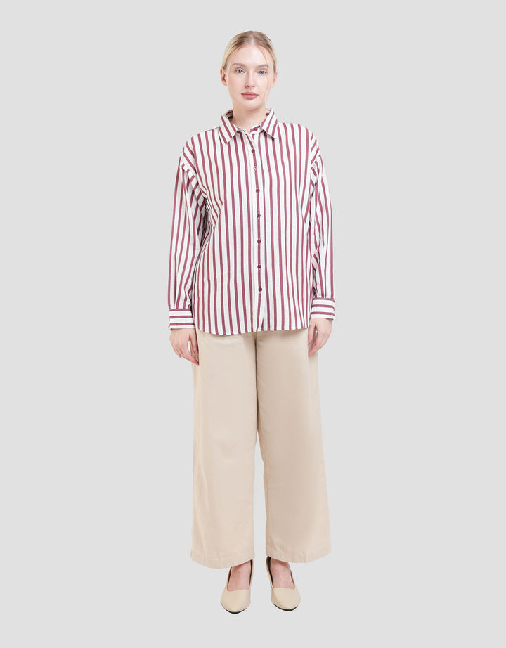 Nevada Stripe Kemeja Oversize Wanita