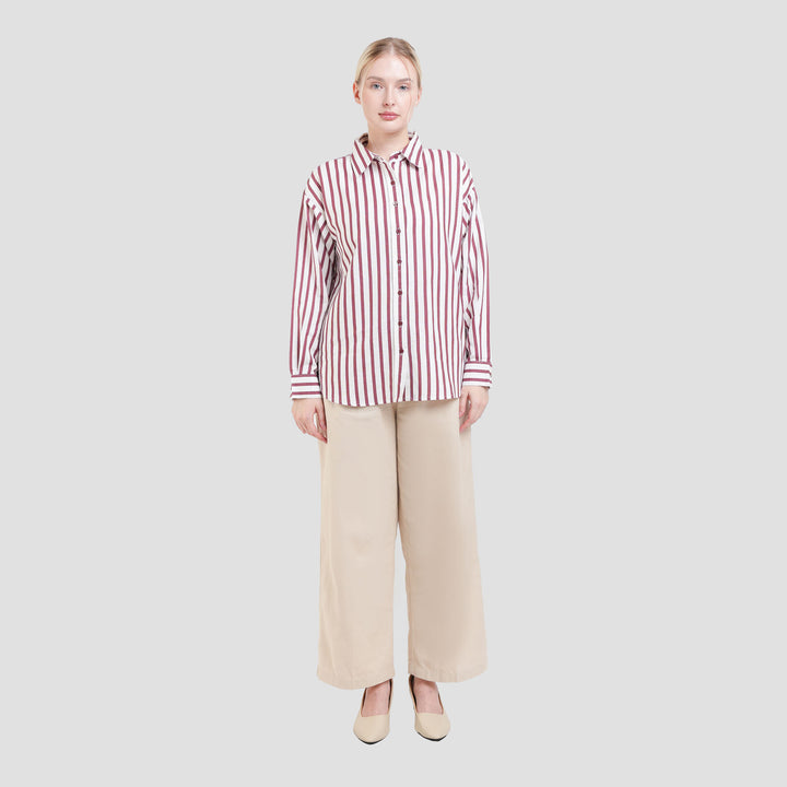 Nevada Stripe Kemeja Oversize Wanita