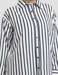 Nevada Stripe Kemeja Oversize Wanita