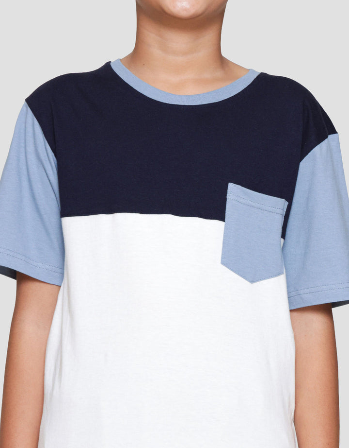 Nevada Cut N Sewn Contrast Front Pocket Kaos Anak Laki-laki