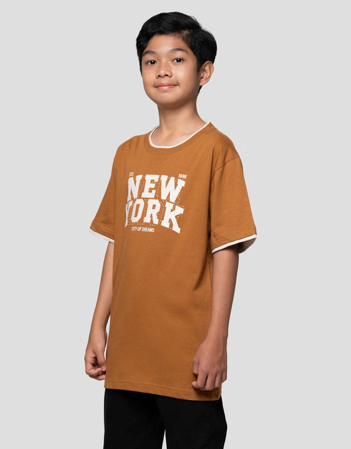 Nevada Print New York Kaos Anak Laki-laki