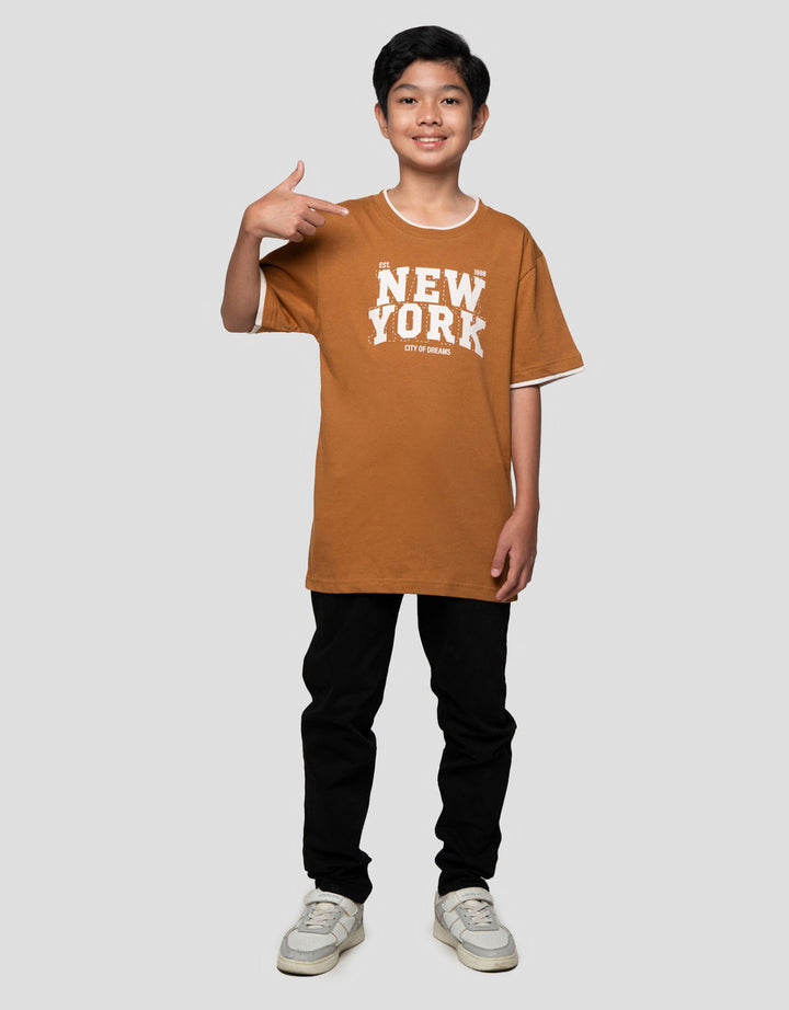 Nevada Print New York Kaos Anak Laki-laki