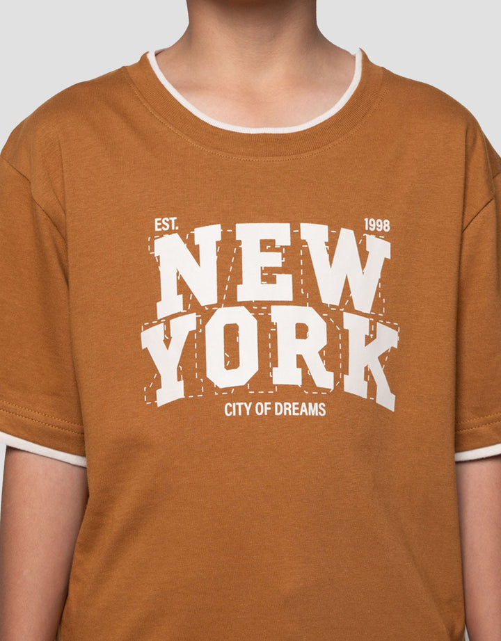 Nevada Print New York Kaos Anak Laki-laki