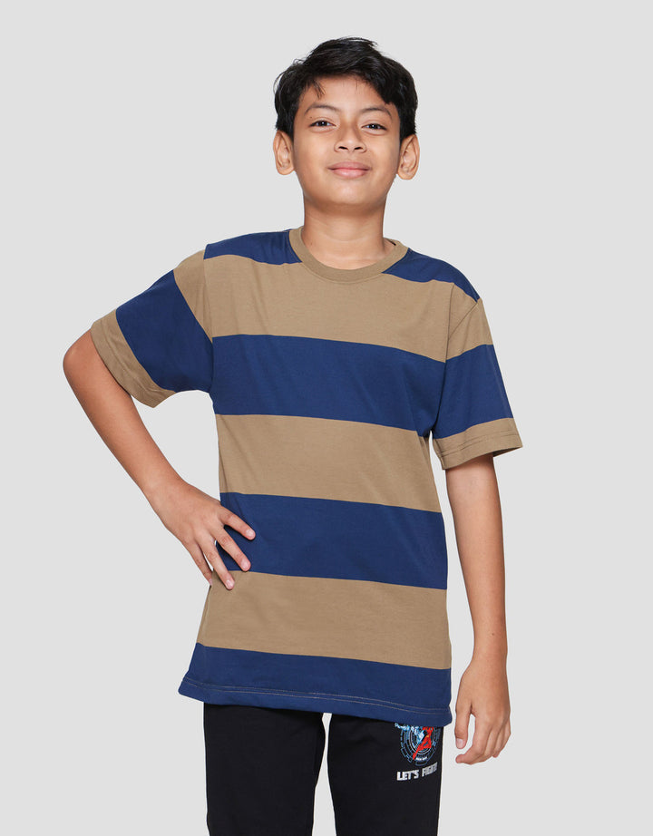 Nevada Yarndyed Medium Awning Stripe Kaos Anak Laki-laki