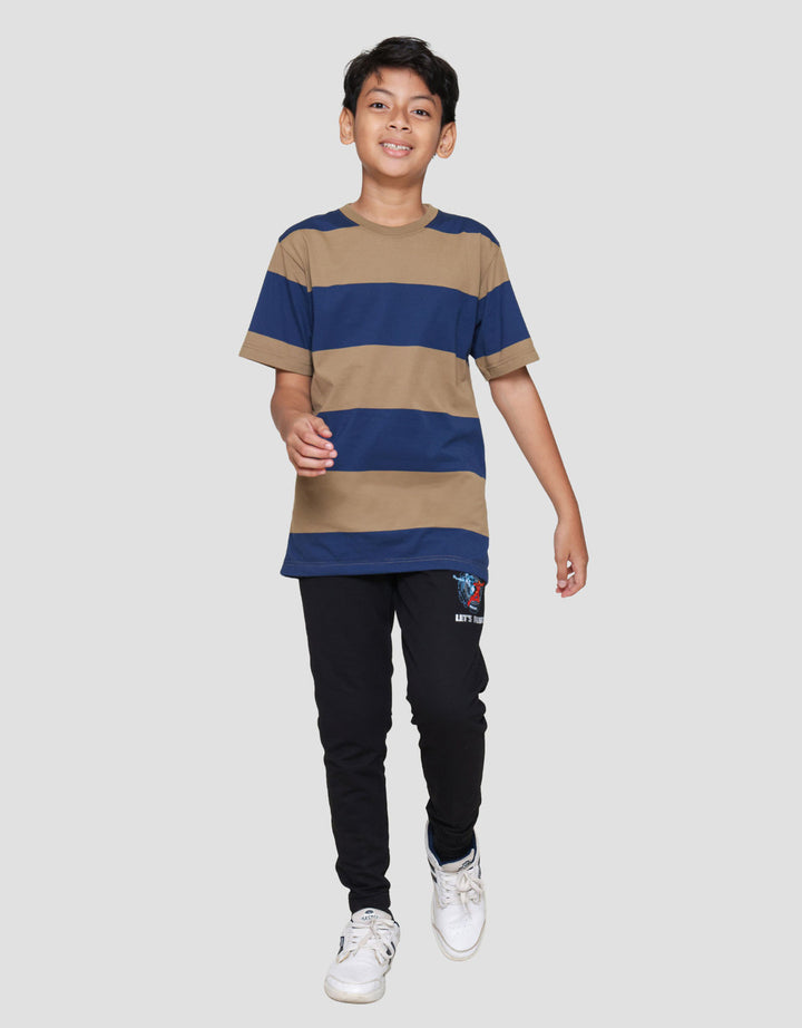 Nevada Yarndyed Medium Awning Stripe Kaos Anak Laki-laki