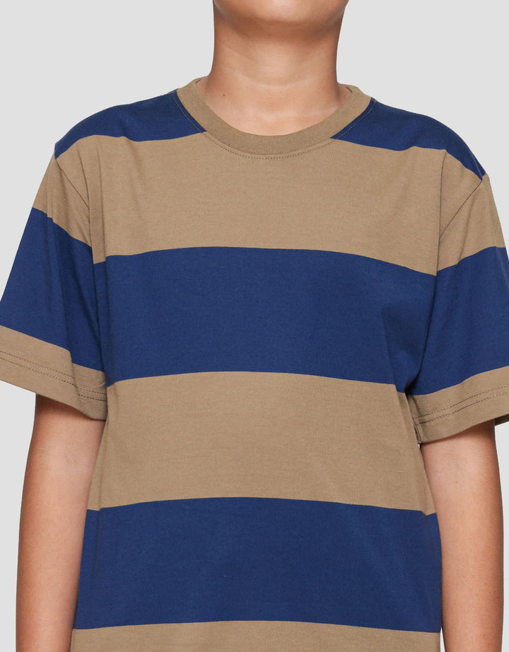 Nevada Yarndyed Medium Awning Stripe Kaos Anak Laki-laki