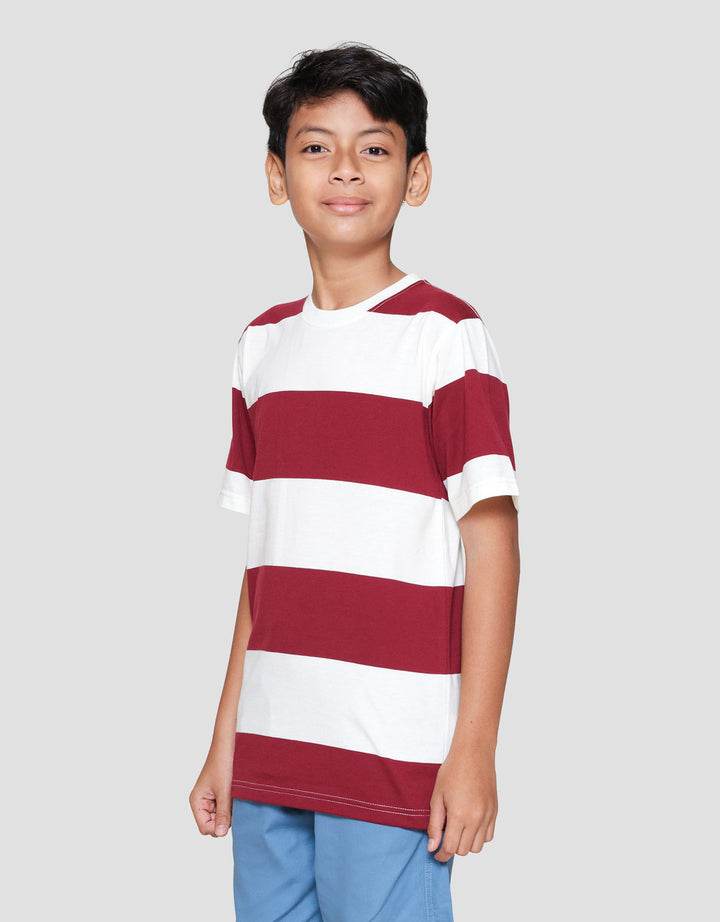 Nevada Yarndyed Medium Awning Stripe Kaos Anak Laki-laki