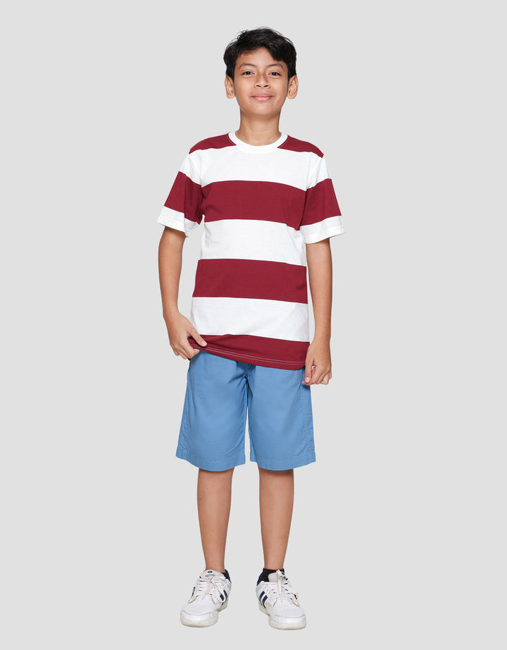 Nevada Yarndyed Medium Awning Stripe Kaos Anak Laki-laki