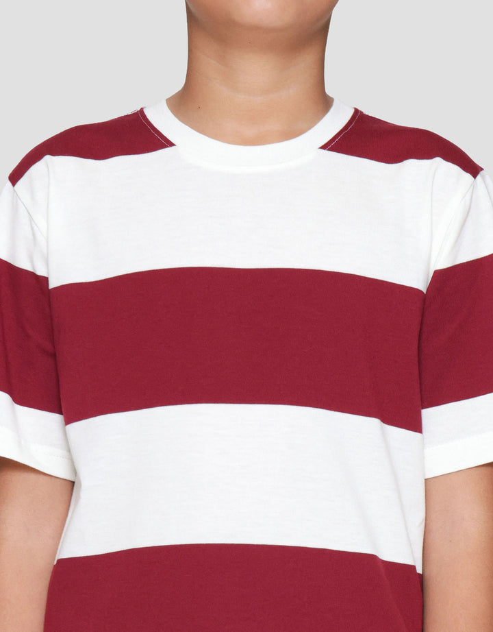 Nevada Yarndyed Medium Awning Stripe Kaos Anak Laki-laki