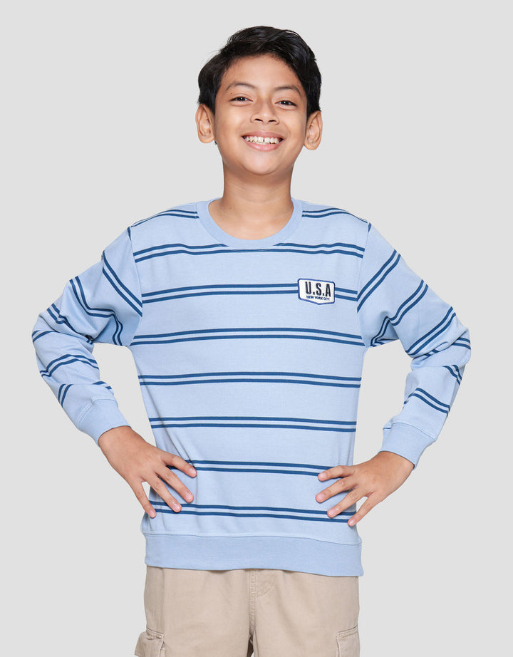 Nevada Stripes Patch Sweater Anak Laki-laki