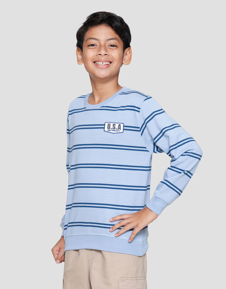 Nevada Stripes Patch Sweater Anak Laki-laki