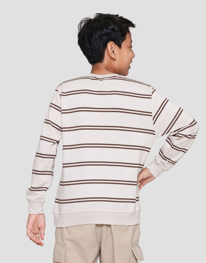 Nevada Yarndyed Stripes Patch Sweater Anak Laki-laki