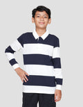 Nevada Yarndyed Awning Stripe Number Kaos Polo Anak Laki-laki