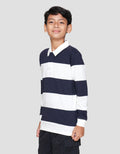 Nevada Yarndyed Awning Stripe Number Kaos Polo Anak Laki-laki