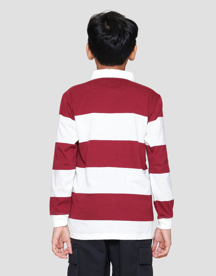 Nevada Yarndyed Awning Stripe Number Kaos Polo Anak Laki-laki