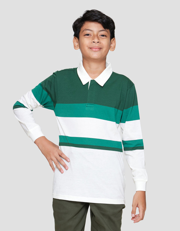 Nevada Yarndyed Color Block Stripe With Print Kaos Polo Anak Laki-laki
