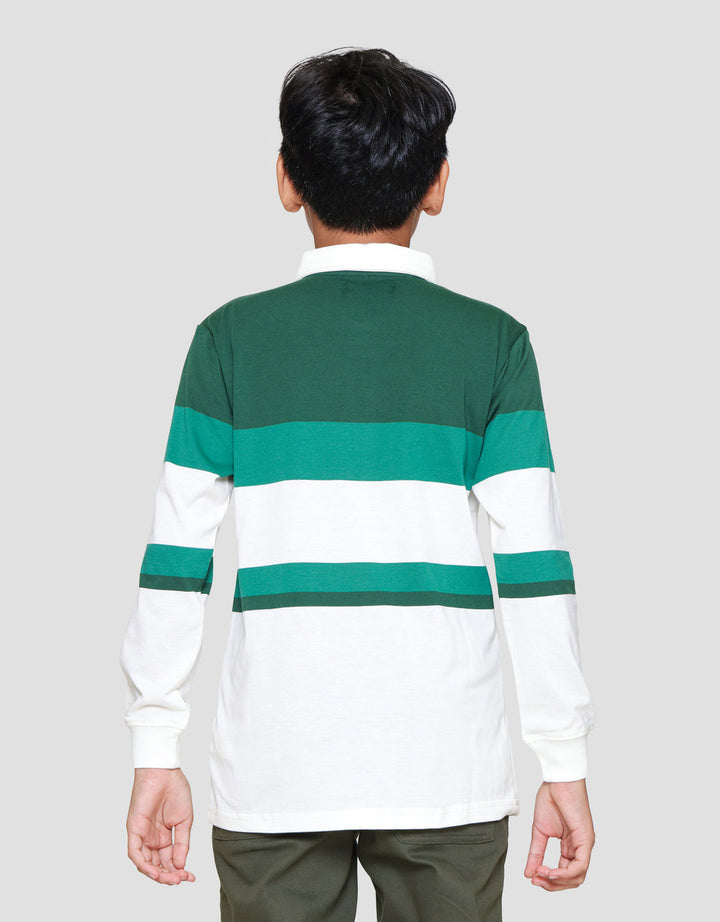 Nevada Yarndyed Color Block Stripe With Print Kaos Polo Anak Laki-laki