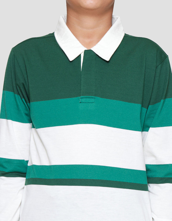 Nevada Yarndyed Color Block Stripe With Print Kaos Polo Anak Laki-laki