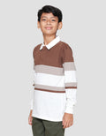 Nevada Yarndyed Color Block Stripe With Print Kaos Polo Anak Laki-laki