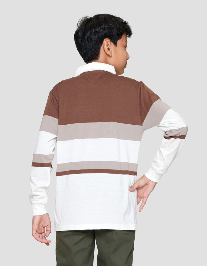 Nevada Yarndyed Color Block Stripe With Print Kaos Polo Anak Laki-laki