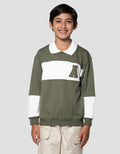 Nevada Collar Cut N Sewn Patch Alphabet Sweater Anak Laki-laki