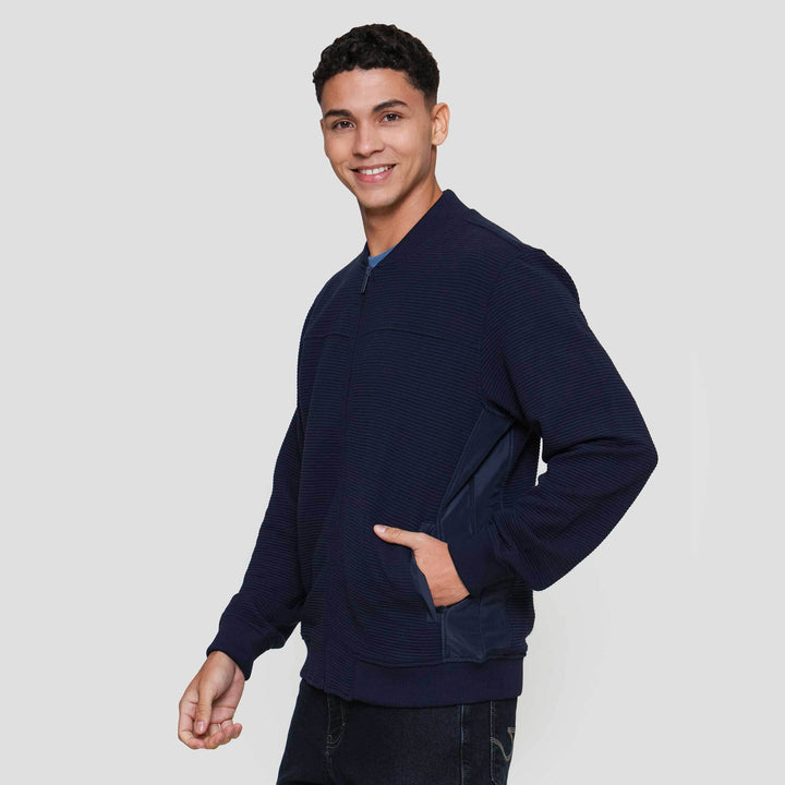 Cole Knit Ottoman Comb Jaket Pria