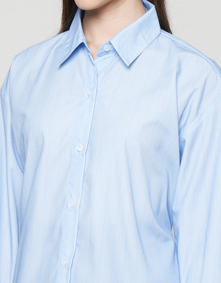 Nevada Oversize Stripes With Rope Kemeja Wanita