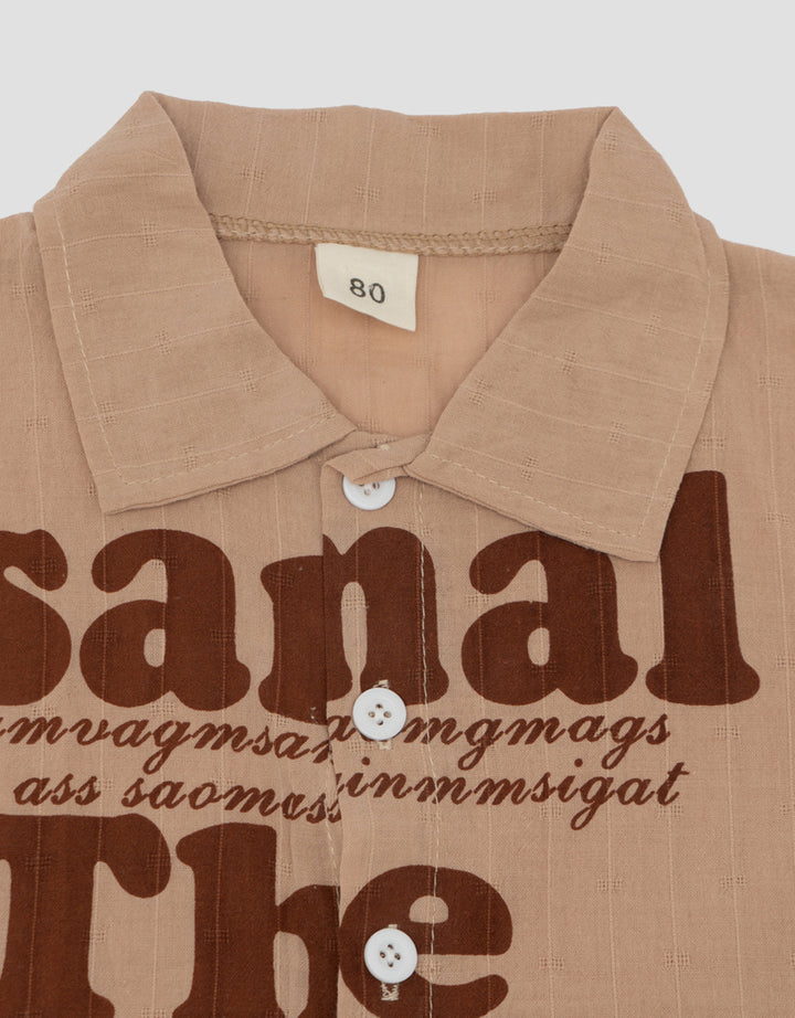 MxM Nevada Samal The Man Print Kemeja Lengan Pendek Anak Laki-Laki