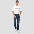 Nevada Slim Fit Basic Spray Whisker Celana Denim Pria