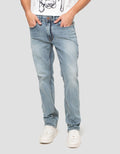 Nevada Slim Fit Basic Spray Whisker Celana Denim Pria