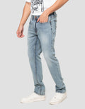 Nevada Slim Fit Basic Spray Whisker Celana Denim Pria