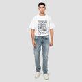 Nevada Slim Fit Basic Spray Whisker Celana Denim Pria