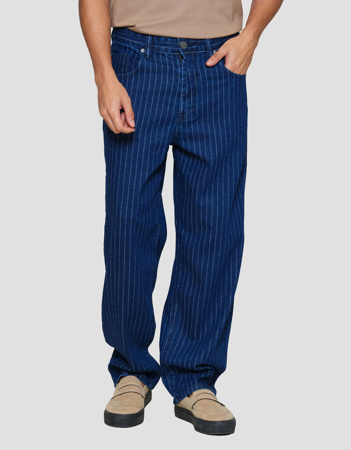 Nevada Stripe Savana Reg Fit Celana Denim pria