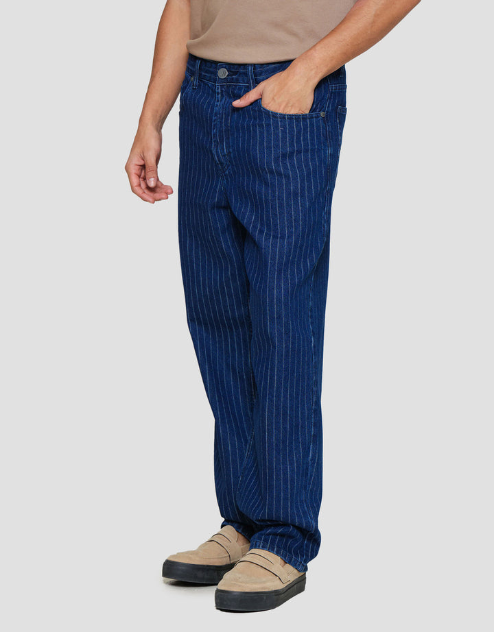 Nevada Stripe Savana Reg Fit Celana Denim pria