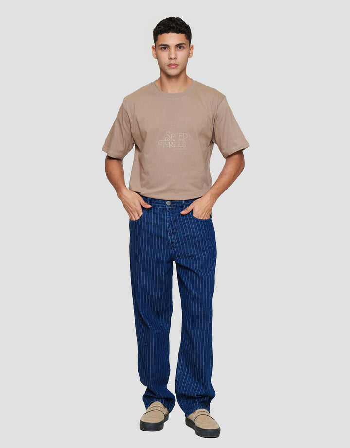 Nevada Stripe Savana Reg Fit Celana Denim pria