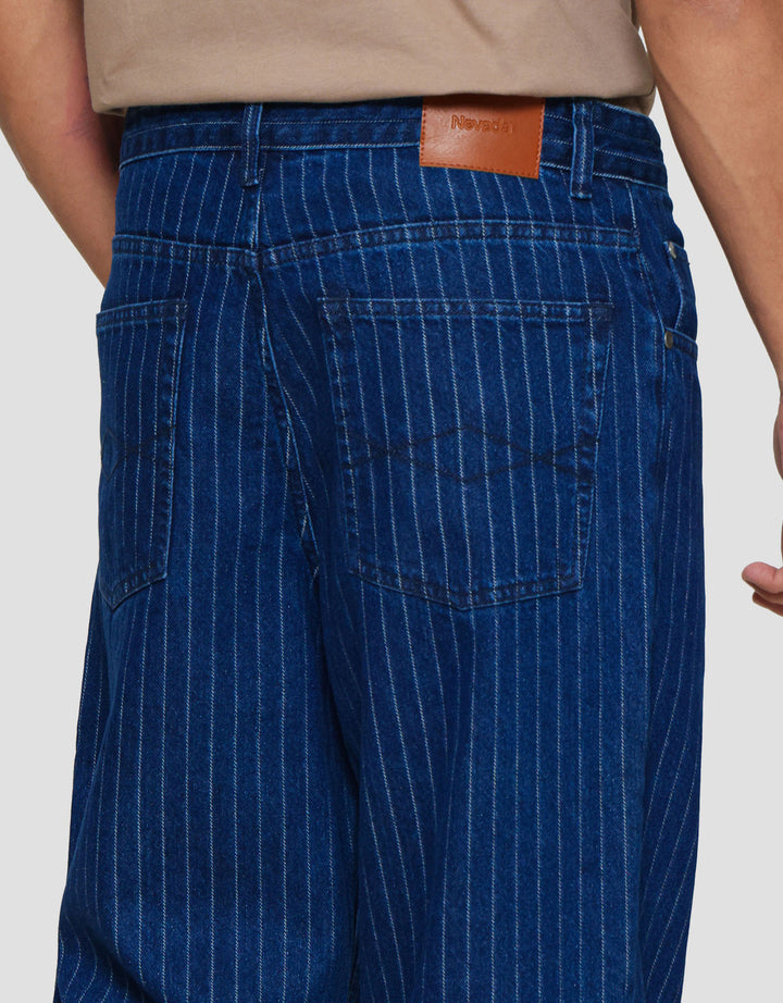 Nevada Stripe Savana Reg Fit Celana Denim pria