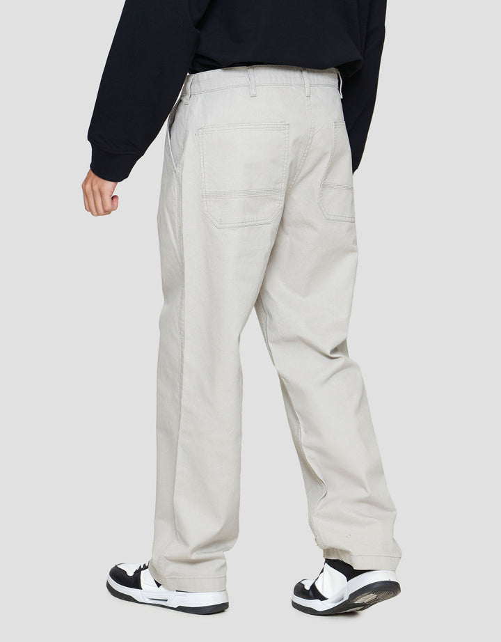 Nevada Washed Loose Fit Celana Chino Pria