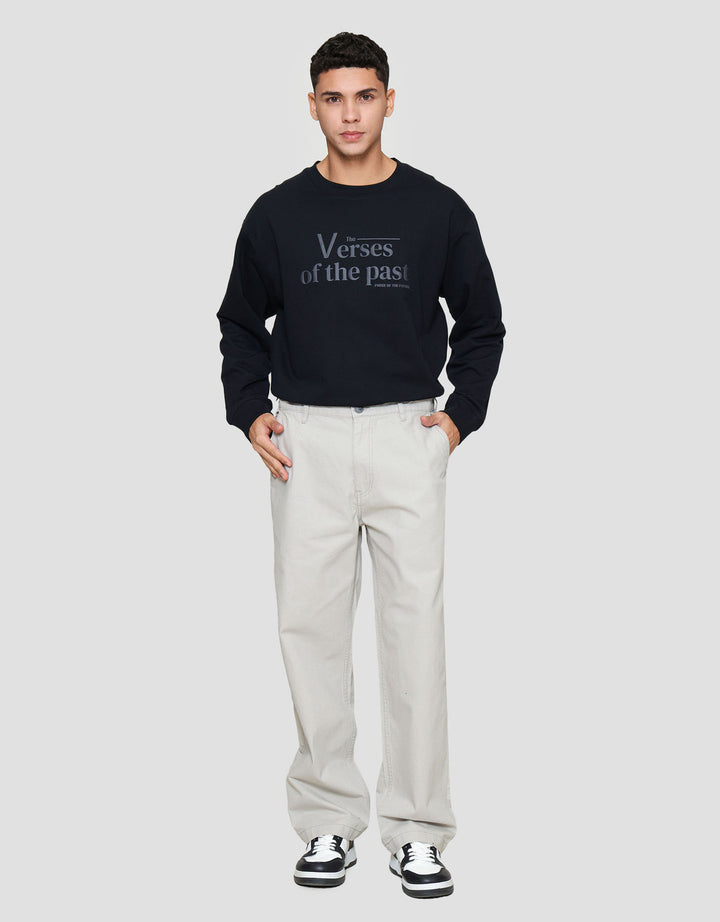 Nevada Washed Loose Fit Celana Chino Pria